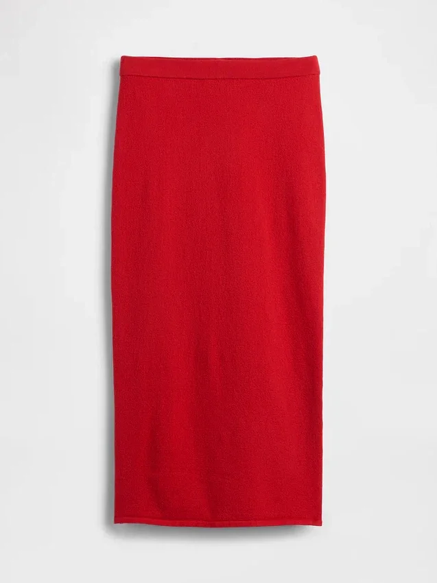Cashsoft Stretch Midi Skirt