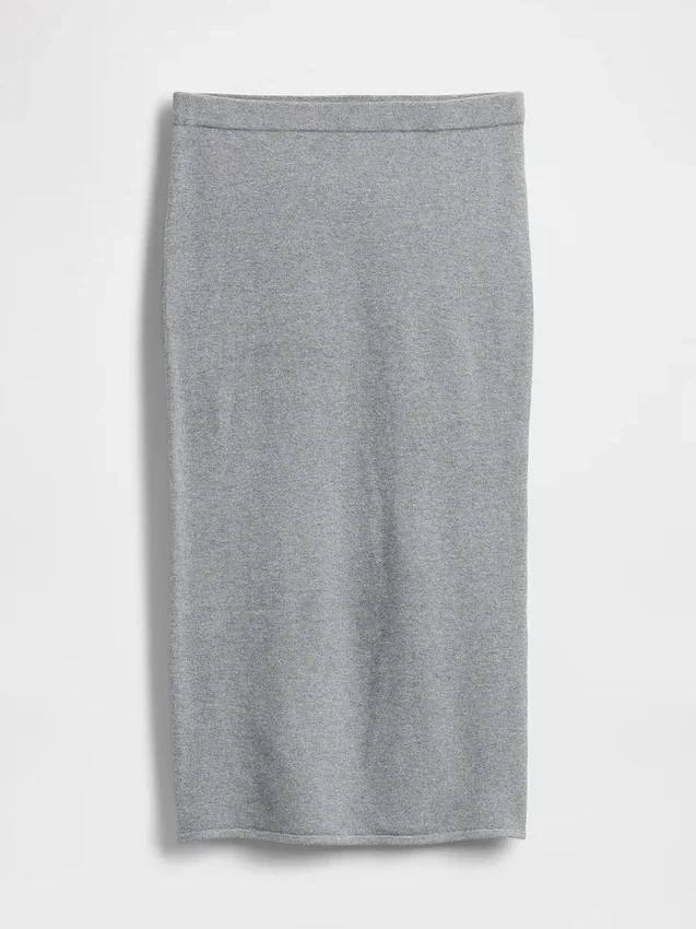 Cashsoft Stretch Midi Skirt