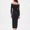 Cashsoft Stretch Off-Shoulder Midi Sweater Dress