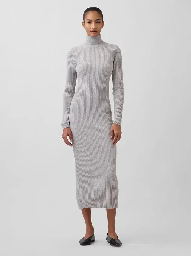 Cashsoft Turtleneck Maxi Sweater Dress