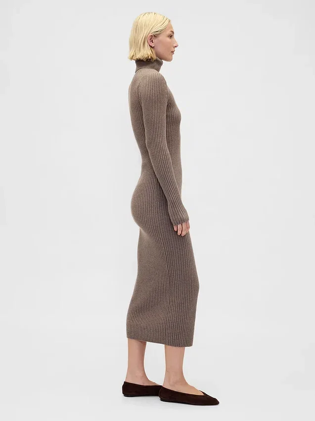 Cashsoft Turtleneck Maxi Sweater Dress