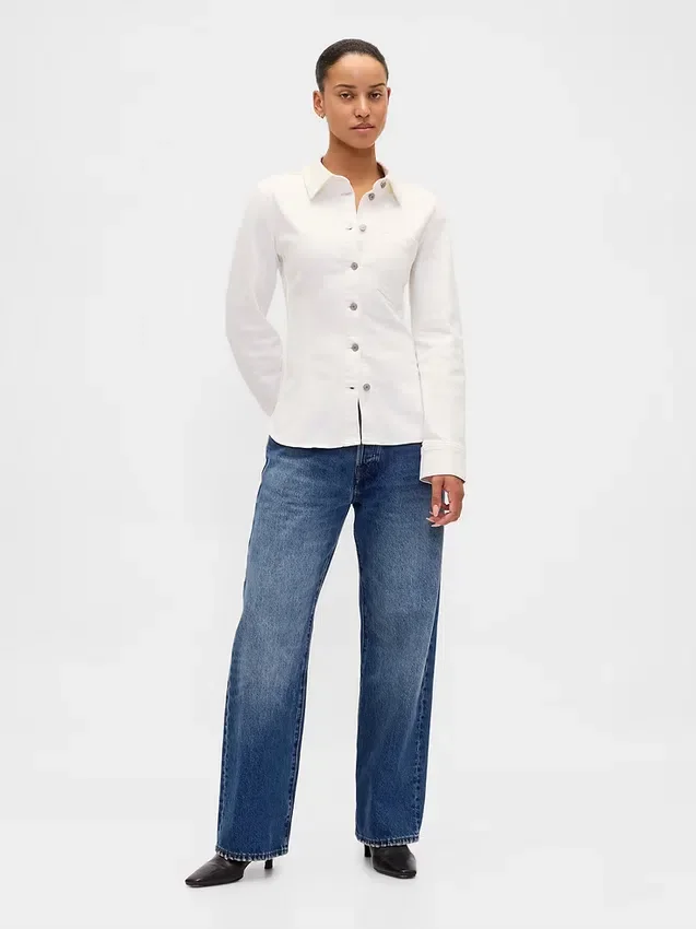 Cinched Denim Shirt