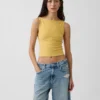 Closeknit Jersey Boatneck Crop Tank Top