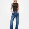Closeknit Jersey Boatneck Crop Tank Top