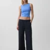 Closeknit Jersey Boatneck Crop Tank Top