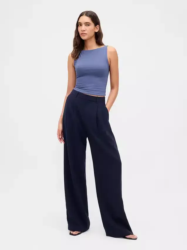 Closeknit Jersey Boatneck Crop Tank Top