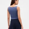 Closeknit Jersey Boatneck Crop Tank Top