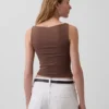 Closeknit Jersey Boatneck Crop Tank Top