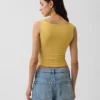 Closeknit Jersey Boatneck Crop Tank Top