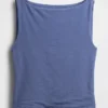 Closeknit Jersey Boatneck Crop Tank Top