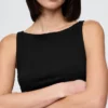 Closeknit Jersey Boatneck Crop Tank Top