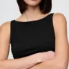 Closeknit Jersey Boatneck Crop Tank Top