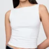 Closeknit Jersey Boatneck Crop Tank Top