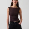 Closeknit Jersey Ruched Crop Top