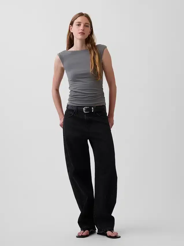 Closeknit Jersey Ruched Crop Top