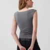 Closeknit Jersey Ruched Crop Top