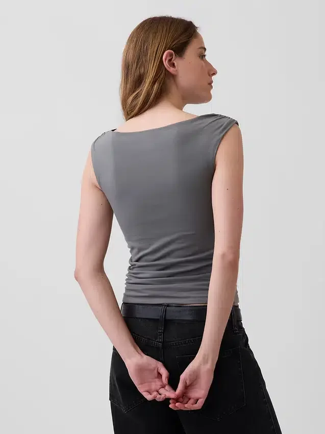Closeknit Jersey Ruched Crop Top