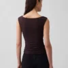 Closeknit Jersey Ruched Crop Top