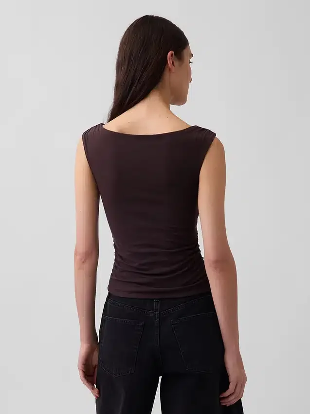 Closeknit Jersey Ruched Crop Top
