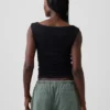 Closeknit Jersey Ruched Crop Top