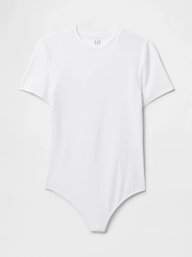 Closeknit Jersey T-Shirt Thong Bodysuit