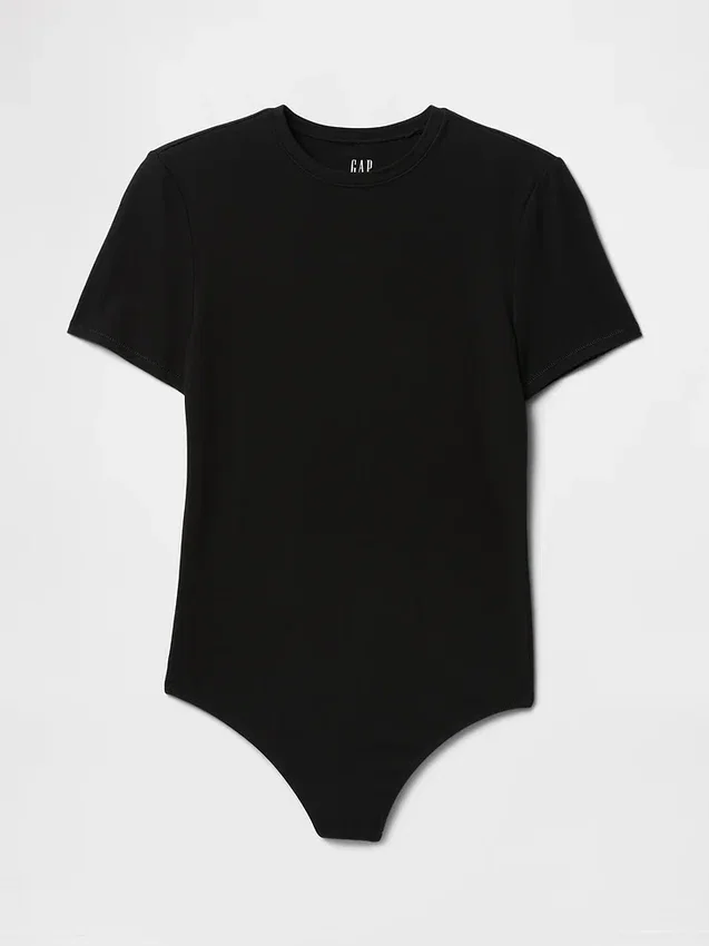 Closeknit Jersey T-Shirt Thong Bodysuit