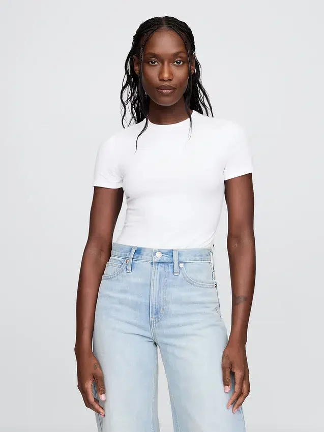 Closeknit Jersey T-Shirt Thong Bodysuit