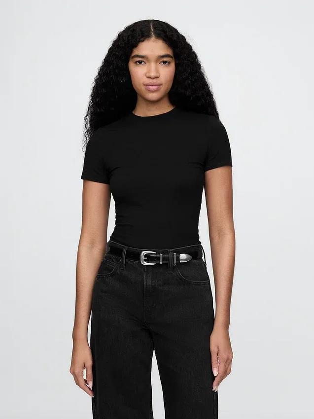 Closeknit Jersey T-Shirt Thong Bodysuit