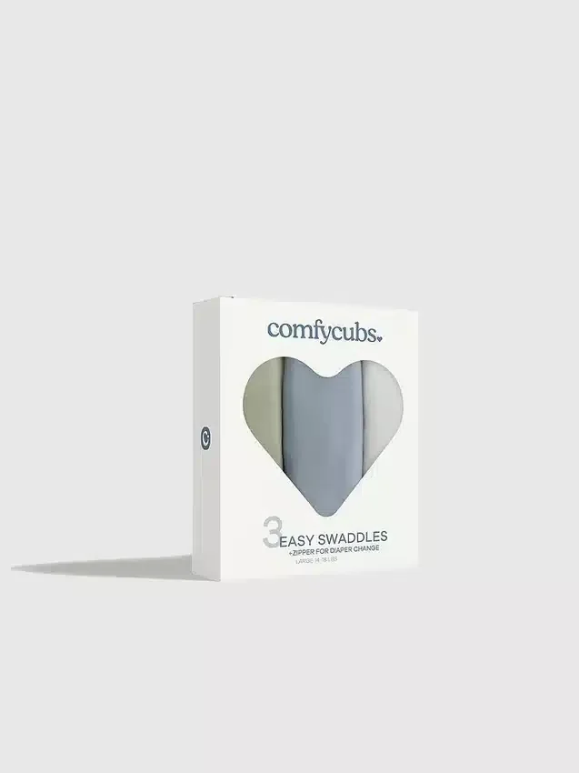 Comfy Cubs Easy Swaddle Blankets with Zipper