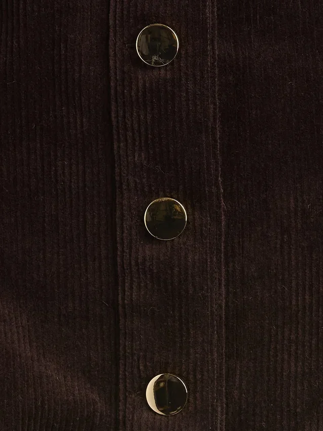 Corduroy Strapless Crop Vest