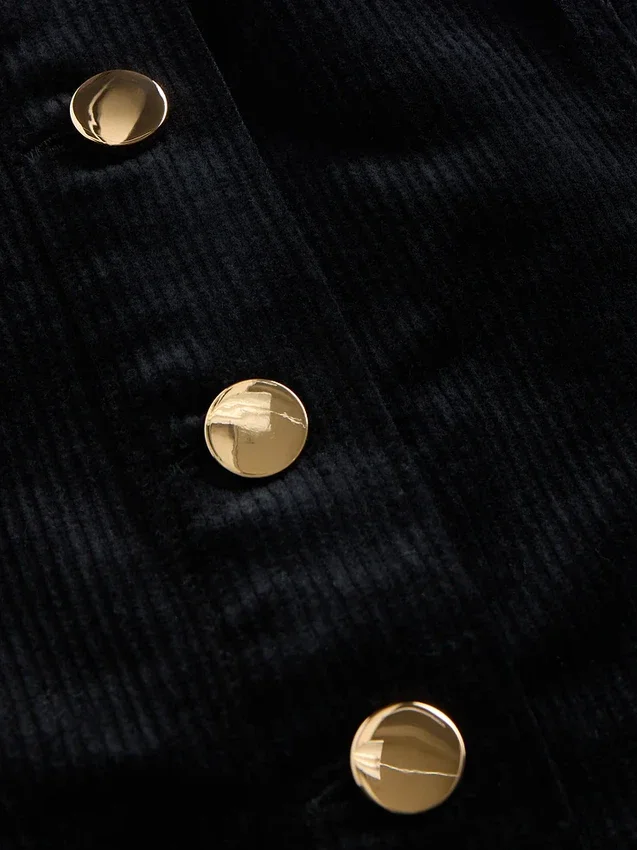 Corduroy Strapless Mini Dress