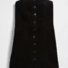 Corduroy Strapless Mini Dress