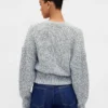 Cotton-Blend Crop Cardigan Sweater