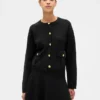 Cotton-Blend Pocket Cardigan Sweater