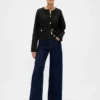 Cotton-Blend Pocket Cardigan Sweater