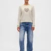 Cotton-Blend Raglan Crewneck Sweater