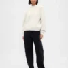 Cotton-Blend Relaxed Crewneck Sweater