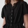 Cotton Gauze Crop Peplum Top