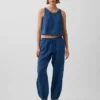 Cotton Gauze Denim Easy Barrel Joggers