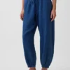 Cotton Gauze Denim Easy Barrel Joggers