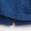 Cotton Gauze Denim Smocked-Waist Mini Skort