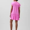Cotton Gauze Drop-Waist Shirtdress