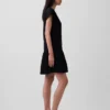 Cotton Gauze Drop-Waist Shirtdress
