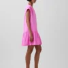 Cotton Gauze Drop-Waist Shirtdress