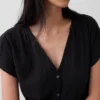 Cotton Gauze Drop-Waist Shirtdress