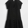 Cotton Gauze Drop-Waist Shirtdress