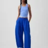 Cotton Gauze Easy Barrel Pants
