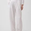 Cotton Gauze Easy Barrel Pants
