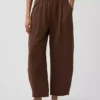 Cotton Gauze Easy Barrel Pants