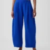 Cotton Gauze Easy Barrel Pants